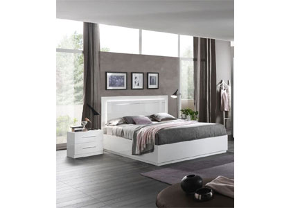 Cheerful Kingsize White Gloss Bed